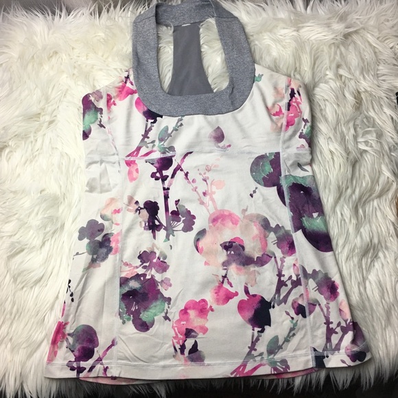 Lululemon Blurred Blossom Scoop Neck Tank RARE - Picture 4 of 7